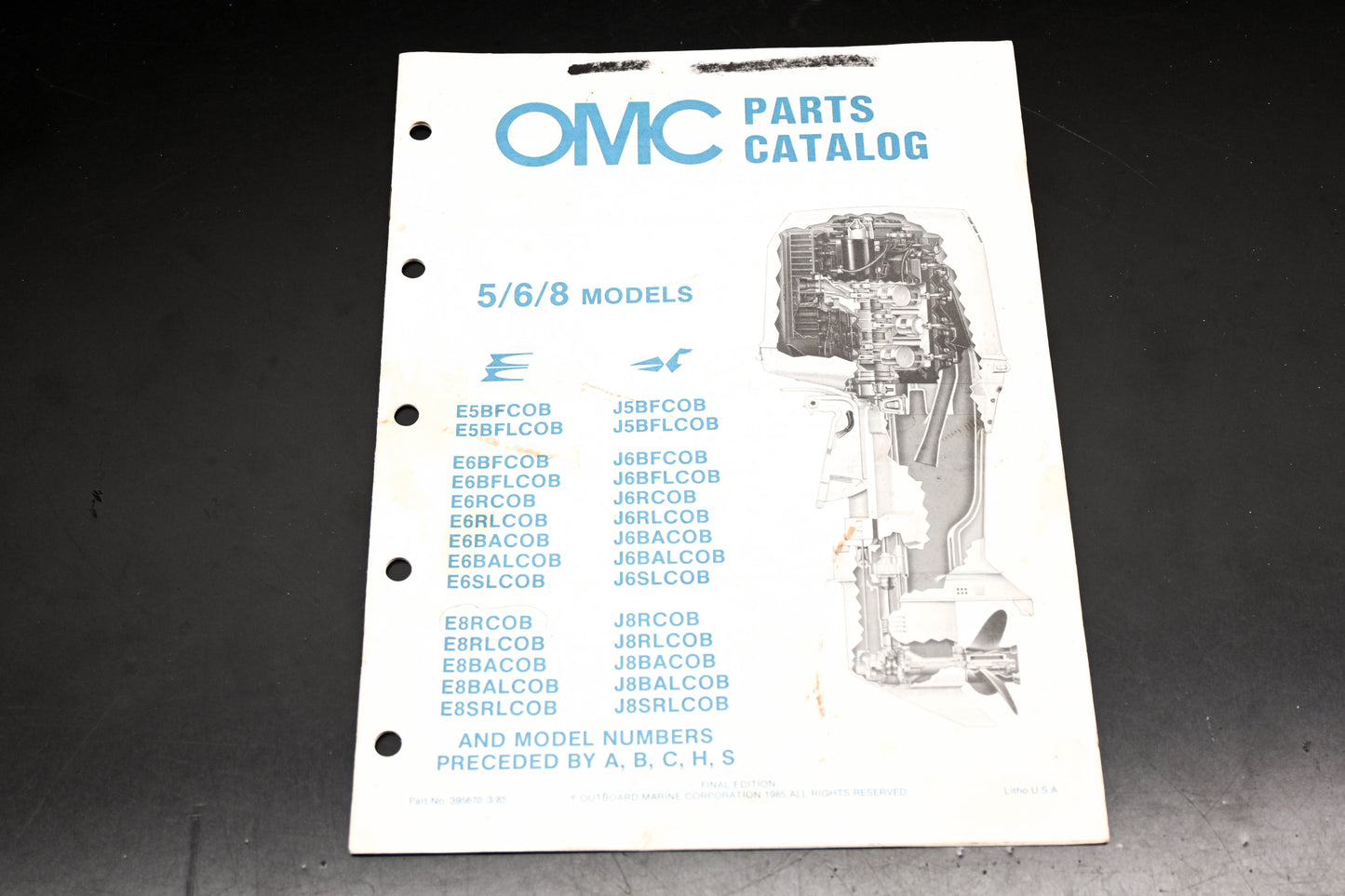 OMC 395670 Model 5/6/8 Parts Catalog