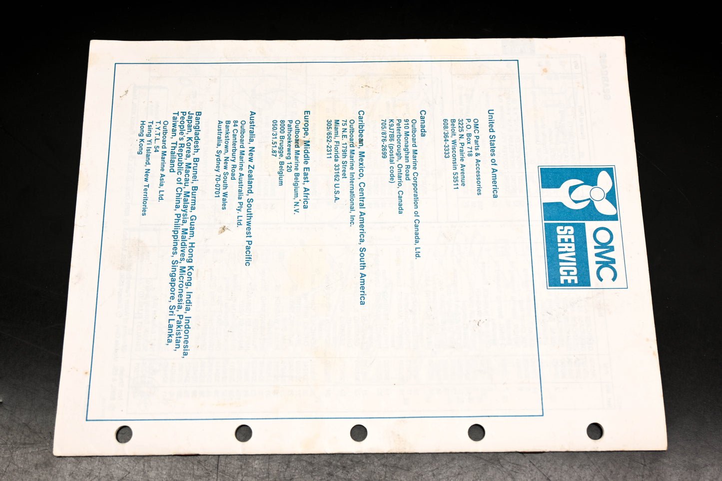 OMC 395670 Model 5/6/8 Parts Catalog