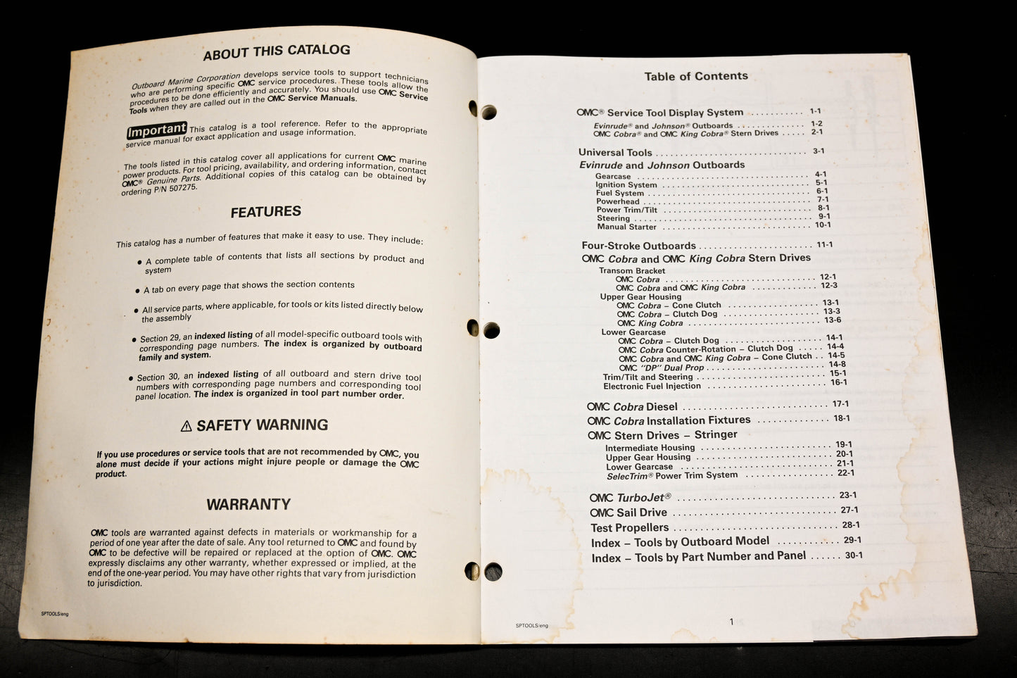 OMC 507275 1997 Service Tools Catalog