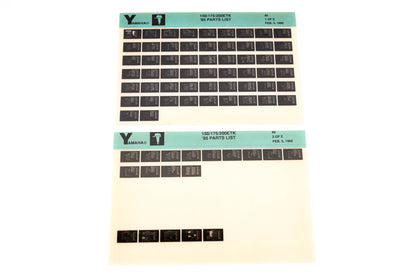 OEM Yamaha LB016-11 1985 150/175/200ETK Parts List Microfiche Lot