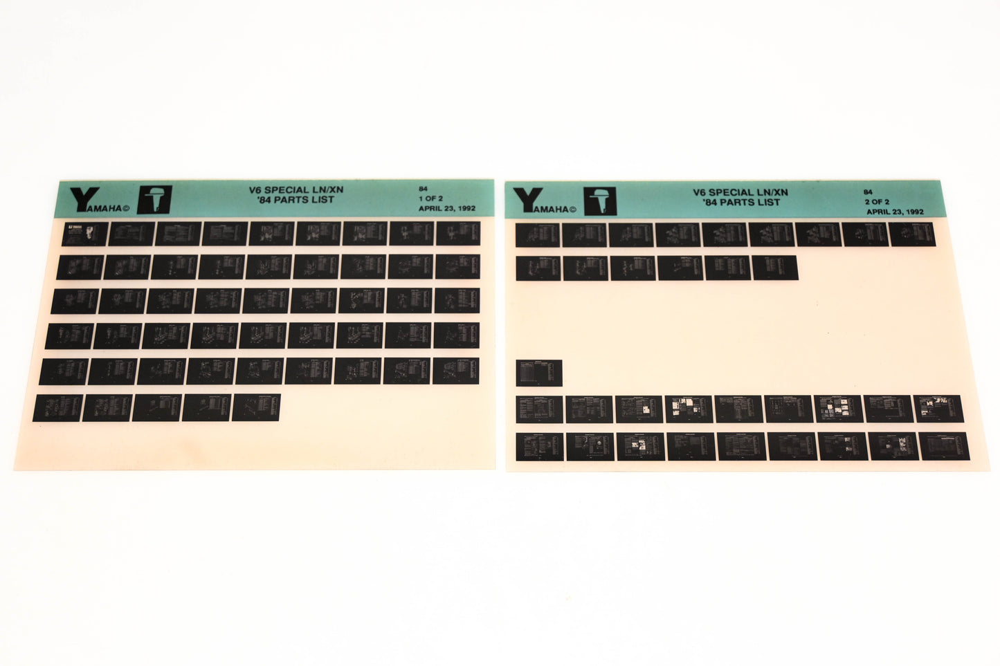 OEM Yamaha LB016-14 1984 V6 Special LN/XN Parts List Microfiche Lot