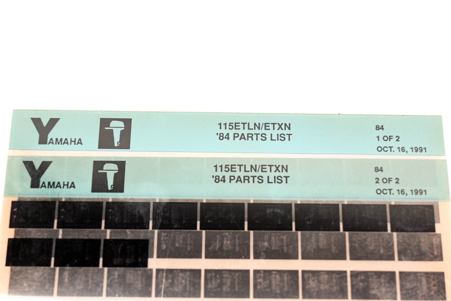 OEM Yamaha LB016-16 1984 115 ETLN/ETXN Parts List Microfiche Lot