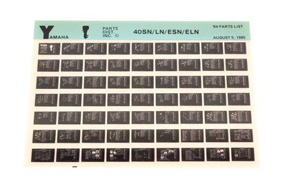 OEM Yamaha LB016-17 1984 40SN/LN/ESN/ELN Parts List Microfiche