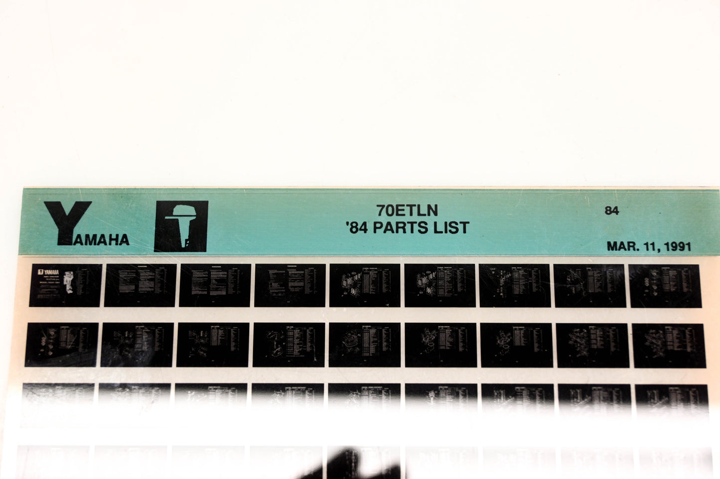 OEM Yamaha LB016-21 1984 70ETLN Parts List Microfiche