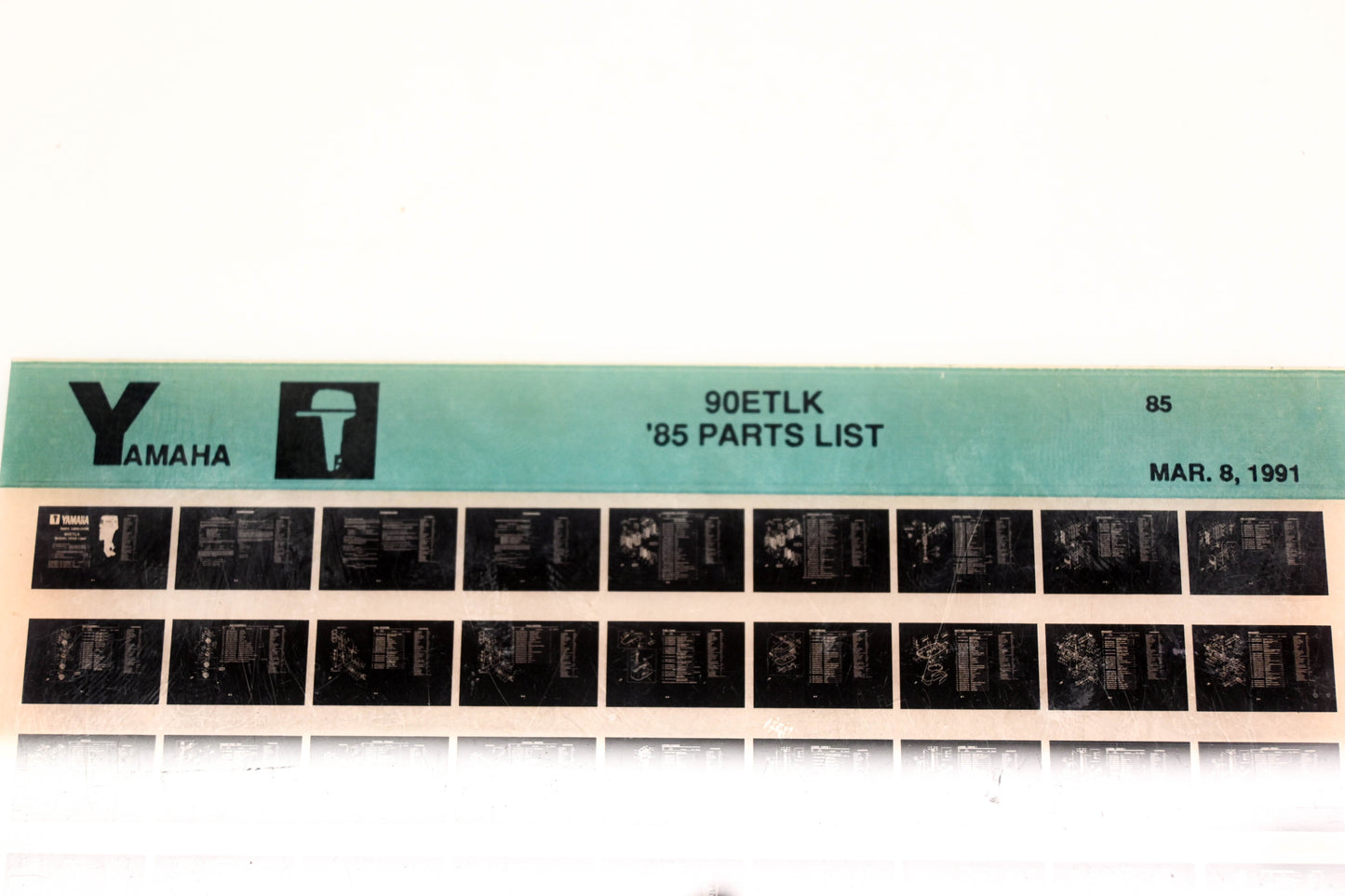 OEM Yamaha LB016-22 1985 90ETLK Parts List Microfiche
