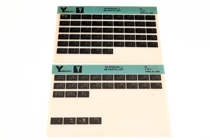 OEM Yamaha LB016-33 1986 V6 Special J Parts List Microfiche Lot