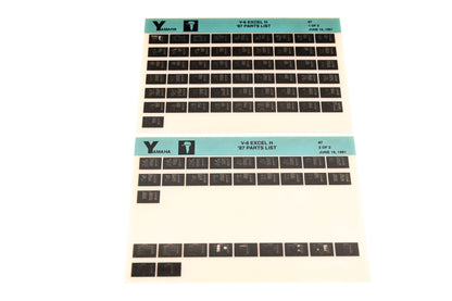 OEM Yamaha LB016-35 1987 V-6 Excel H Parts List Microfiche Lot