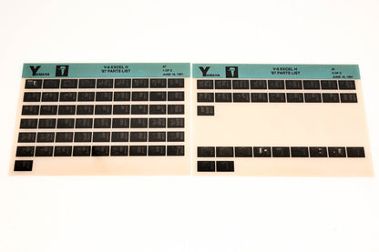 OEM Yamaha LB016-35 1987 V-6 Excel H Parts List Microfiche Lot
