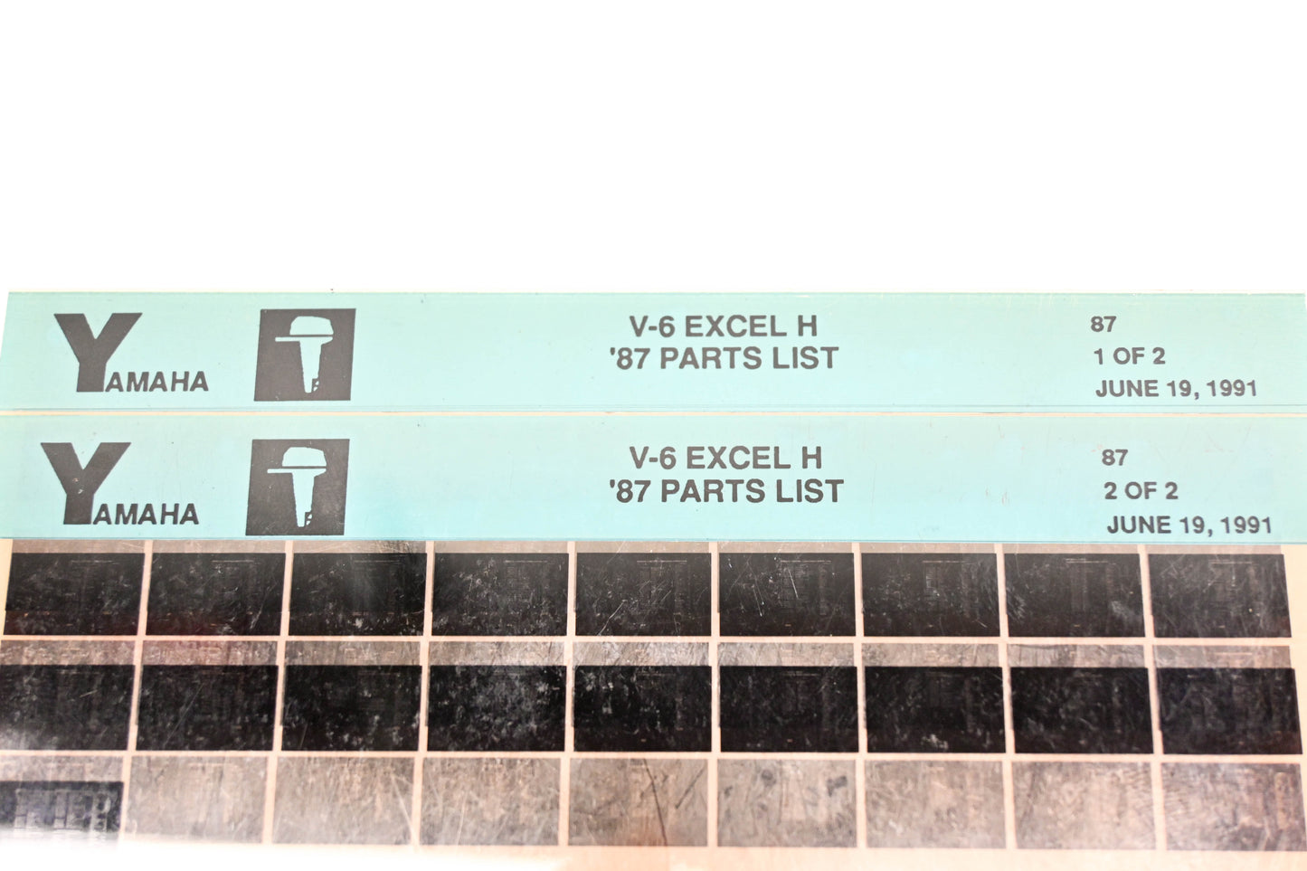 OEM Yamaha LB016-35 1987 V-6 Excel H Parts List Microfiche Lot