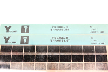 OEM Yamaha LB016-35 1987 V-6 Excel H Parts List Microfiche Lot