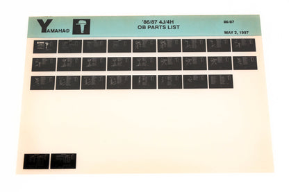 OEM Yamaha LB016-39 1986-87 4J/4H Outboard Parts List Microfiche