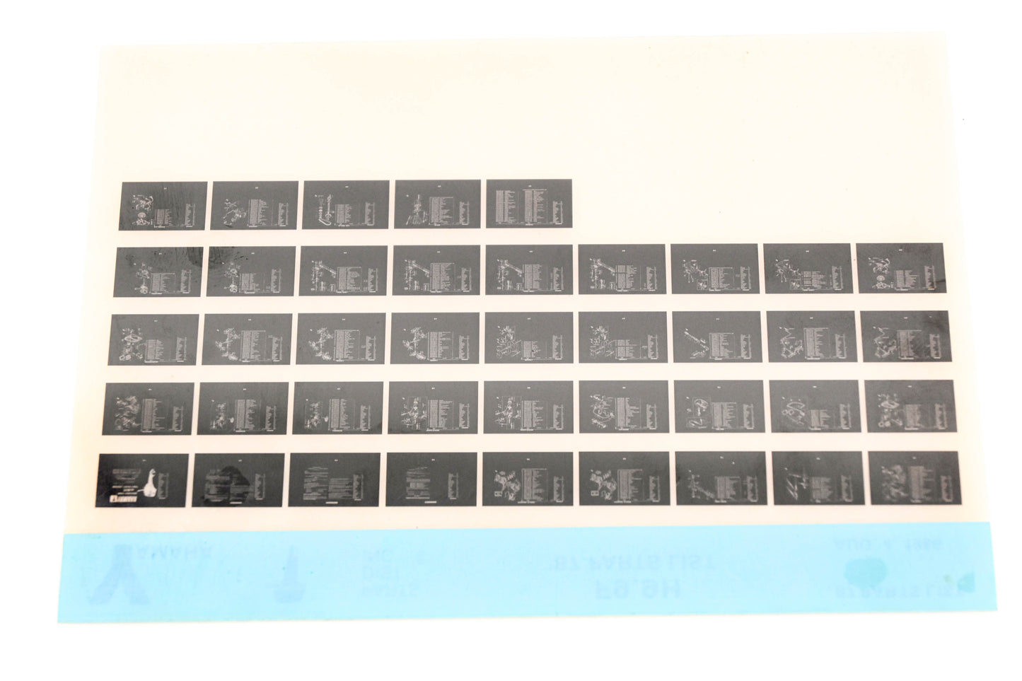 OEM Yamaha LB016-41 1987 F9.9H Parts List Microfiche