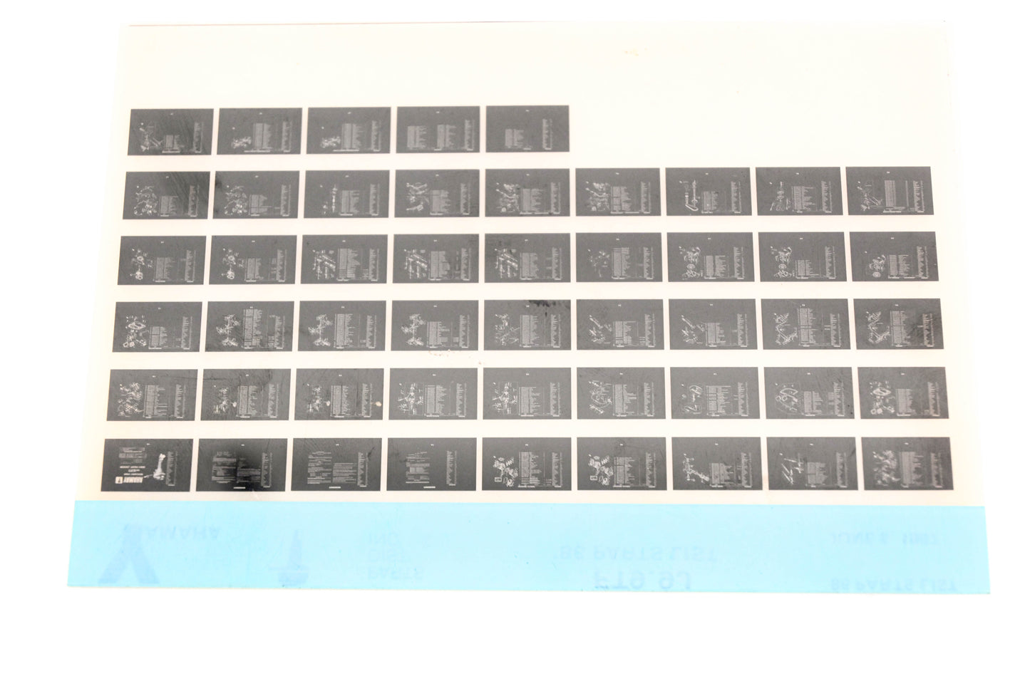 OEM Yamaha LB016-43 1986 FT9.9J Parts List Microfiche