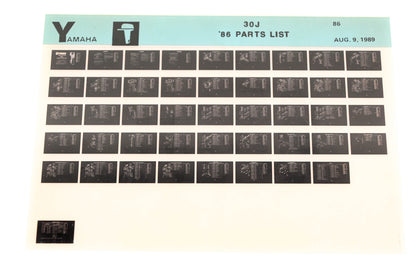 OEM Yamaha LB016-45 1986 30J Parts List Microfiche