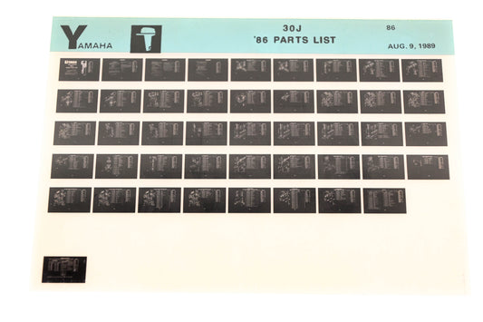 OEM Yamaha LB016-45 1986 30J Parts List Microfiche