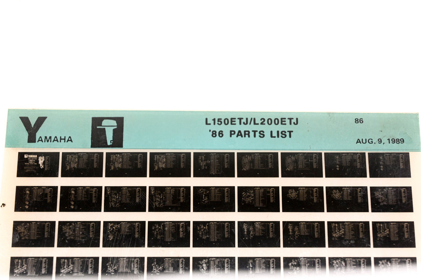 OEM Yamaha LB018-20 1986 L150ETJ/L200ETJ Parts List Microfiche