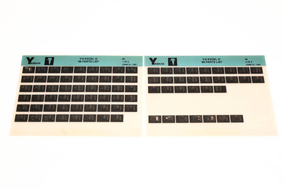 OEM Yamaha LB018-22 1988 V-6 Excel G Parts List Microfiche Lot