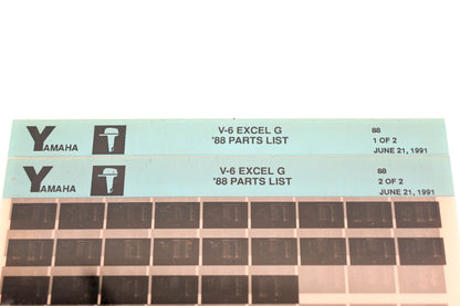 OEM Yamaha LB018-22 1988 V-6 Excel G Parts List Microfiche Lot