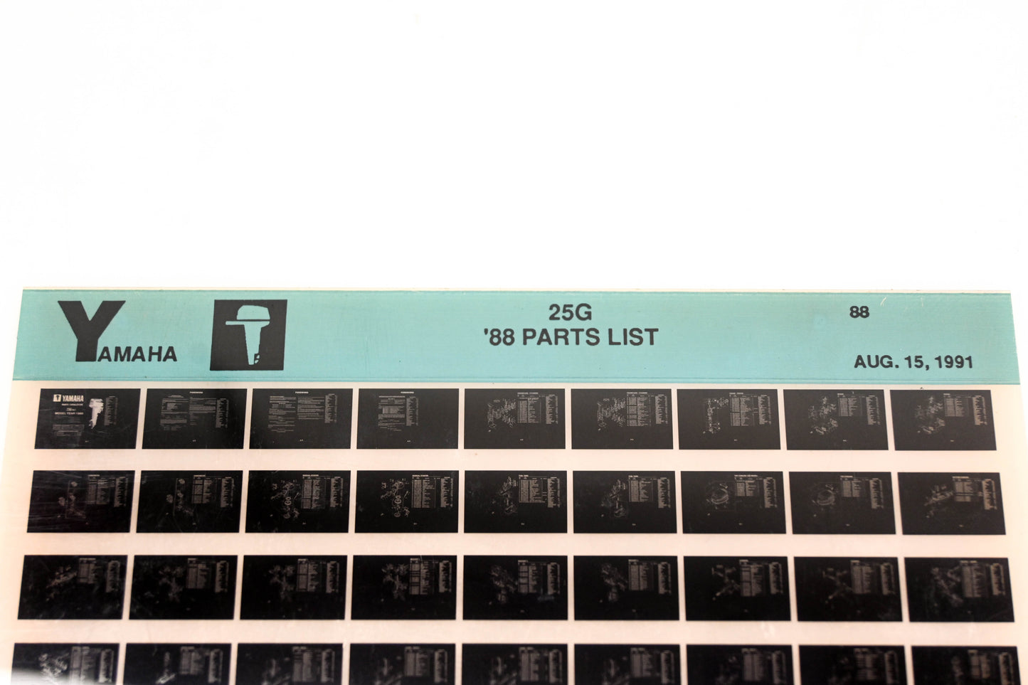 OEM Yamaha LB018-25 1988 25G Parts List Microfiche