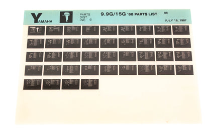 OEM Yamaha LB018-26 1988 9.9G/15G Parts List Microfiche