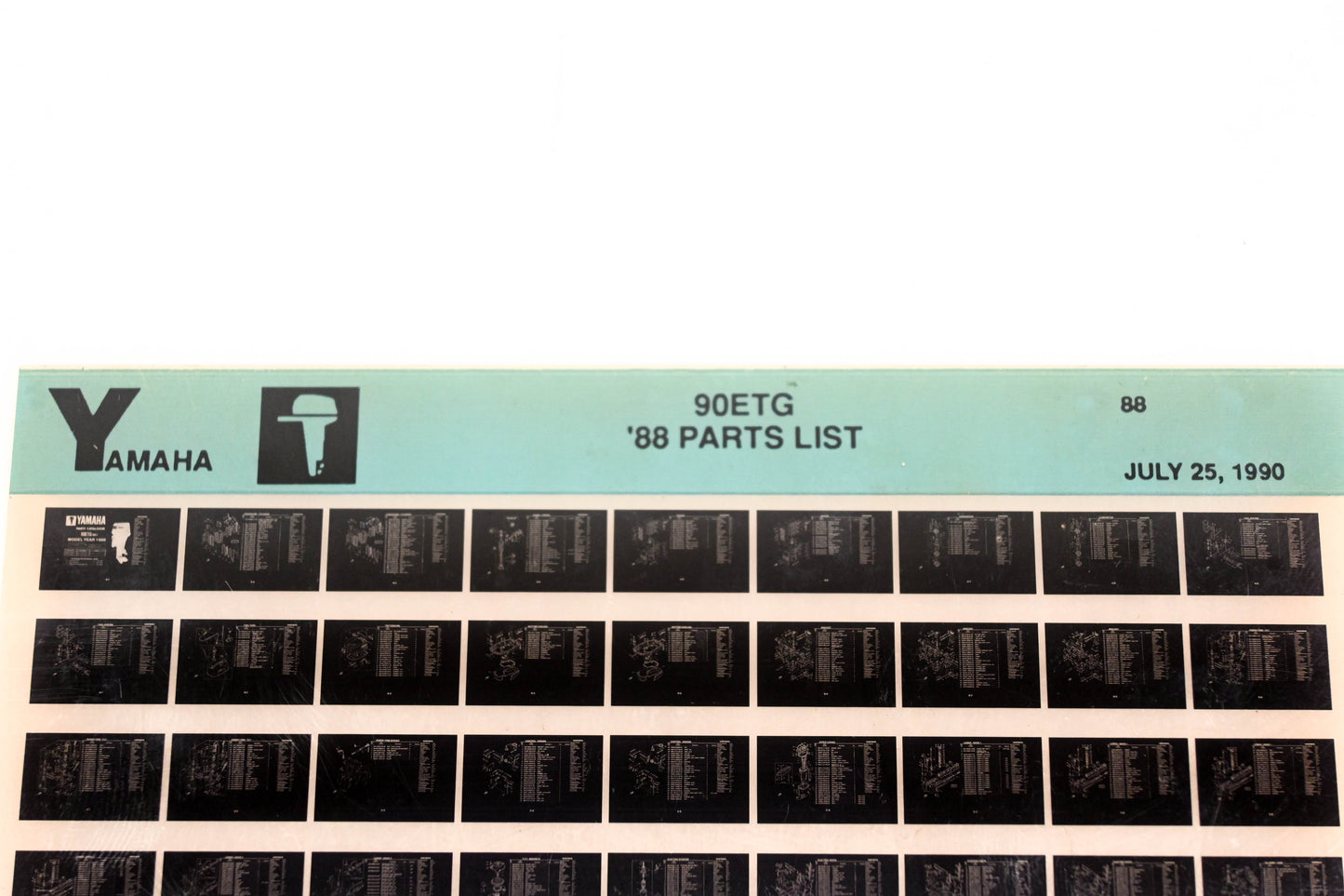OEM Yamaha LB018-31 1988 90ETG Parts List Microfiche