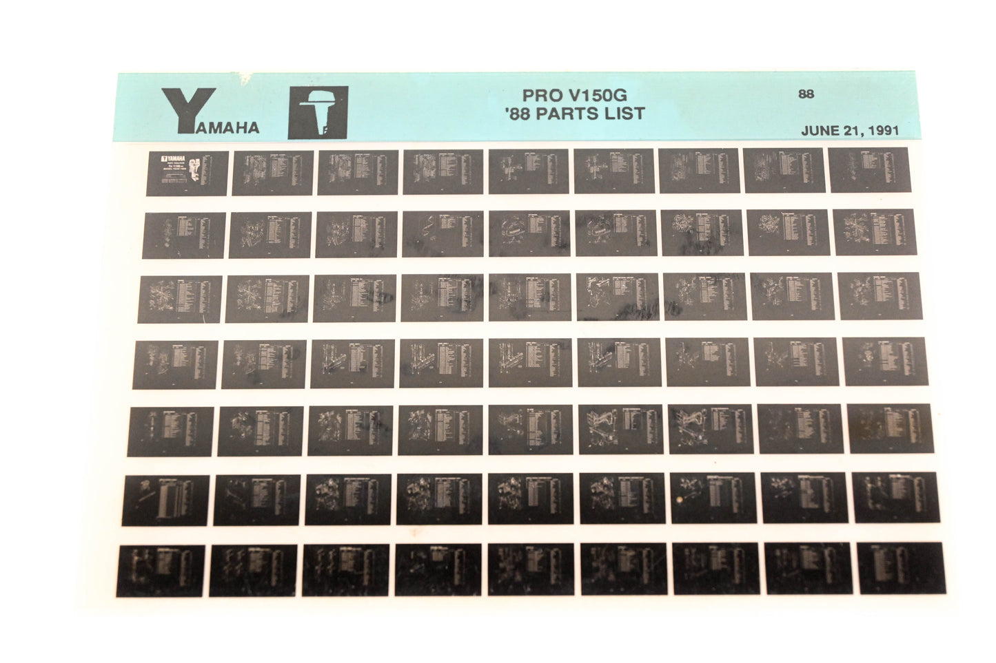 OEM Yamaha LB018-32 1988 PRO V150G Parts List Microfiche