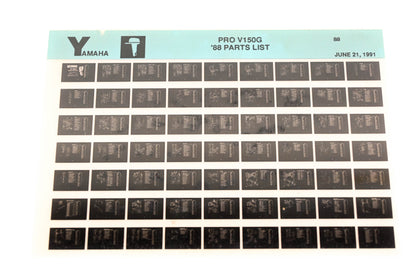 OEM Yamaha LB018-32 1988 PRO V150G Parts List Microfiche