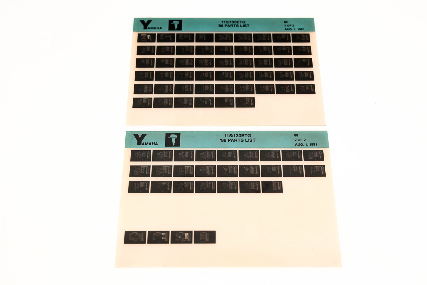 OEM Yamaha LB018-33 1988 115/130ETG Parts List Microfiche Lot
