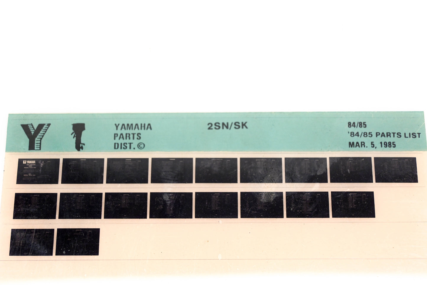OEM Yamaha LB018-34 1984-85 2SN/SK Parts List Microfiche