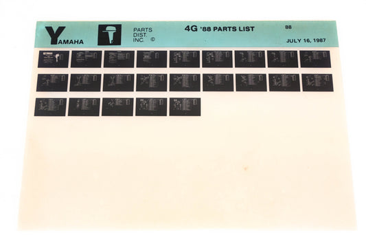 OEM Yamaha LB018-35 1988 4G Parts List Microfiche