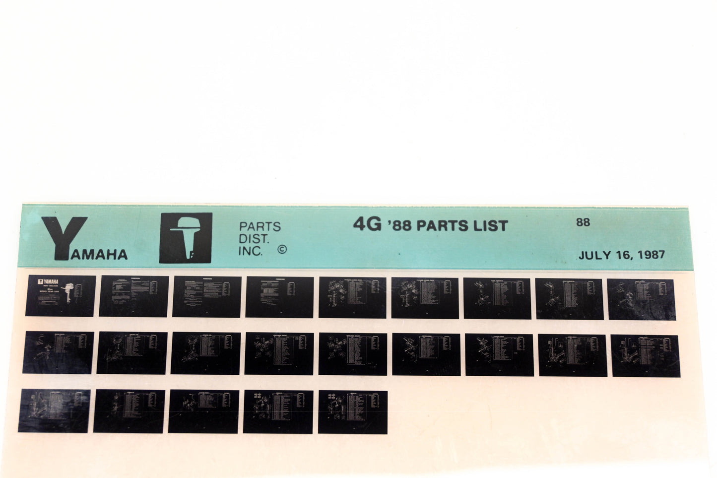OEM Yamaha LB018-35 1988 4G Parts List Microfiche