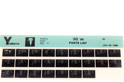 OEM Yamaha LB018-36 1988 3G Parts List Microfiche