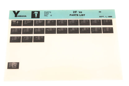 OEM Yamaha LB018-38 1989 2F Parts List Microfiche