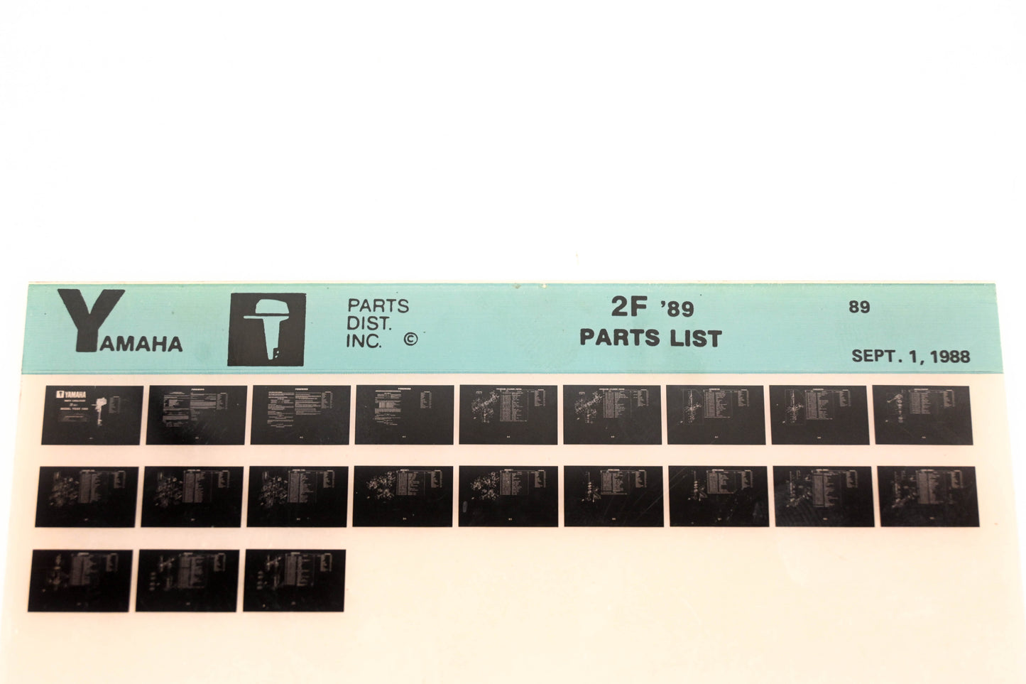 OEM Yamaha LB018-38 1989 2F Parts List Microfiche