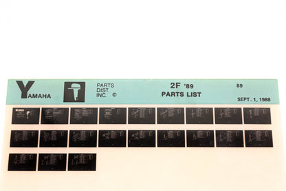 OEM Yamaha LB018-38 1989 2F Parts List Microfiche