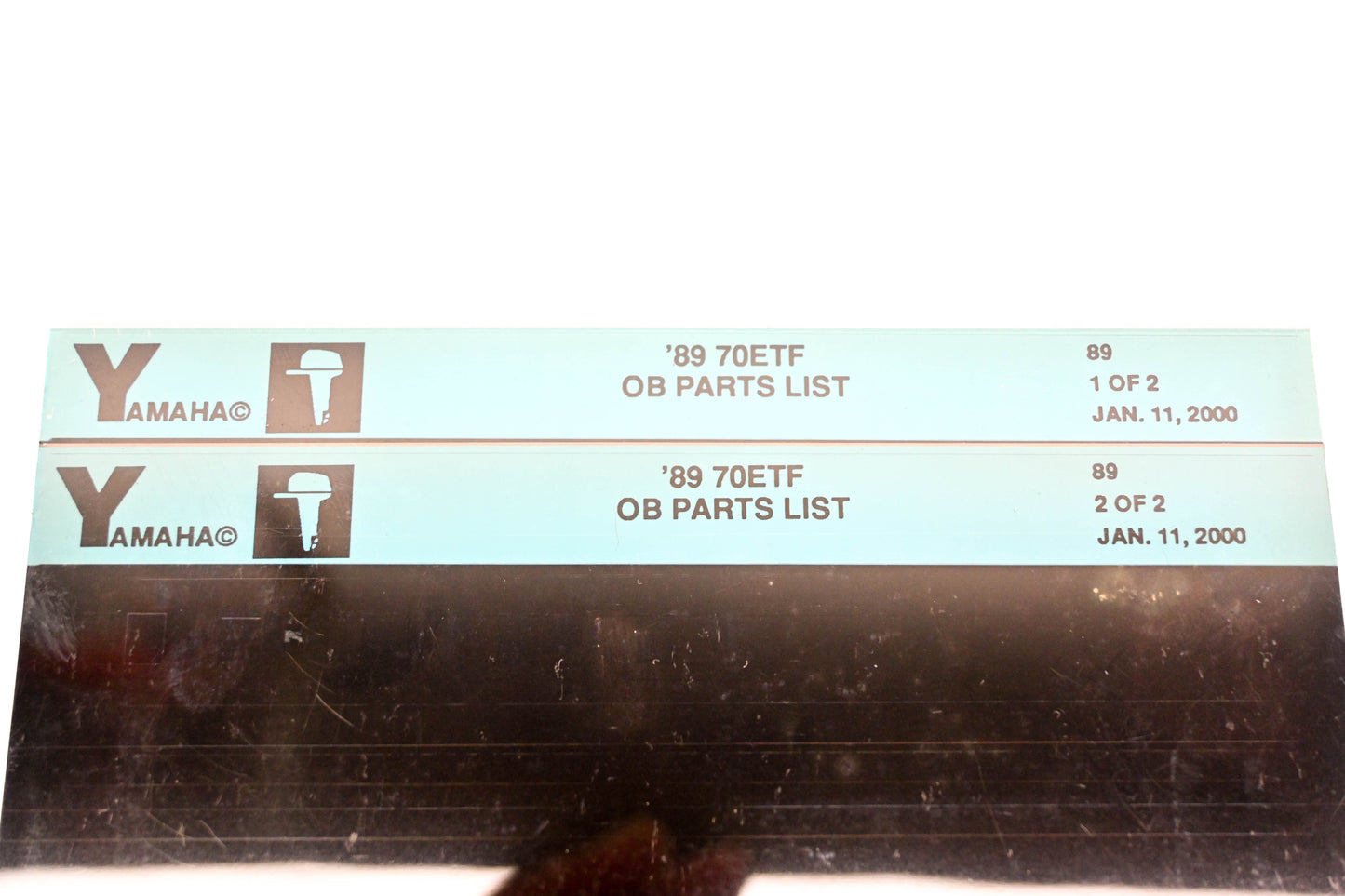 OEM Yamaha LB018-39 1989 70ETF Outboard Parts List Microfiche Lot