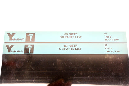 OEM Yamaha LB018-39 1989 70ETF Outboard Parts List Microfiche Lot