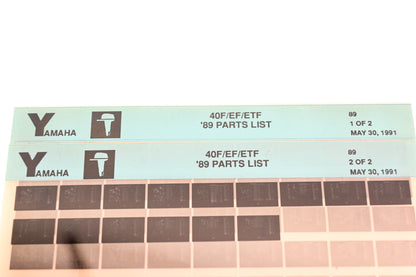 OEM Yamaha LB018-41 1989 40F/EF/ETF Parts List Microfiche Lot