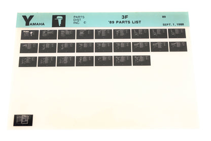 OEM Yamaha LB018-42 1989 3F Parts List Microfiche