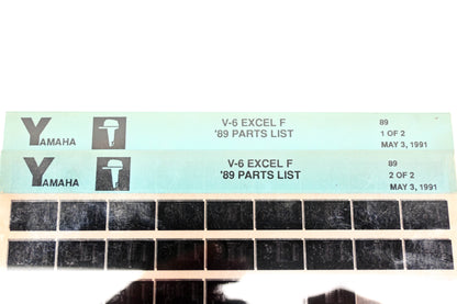 OEM Yamaha LB018-43 1989 V-6 Special Parts List Microfiche Lot