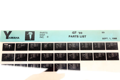 OEM Yamaha LB018-44 1989 4F Parts List Microfiche