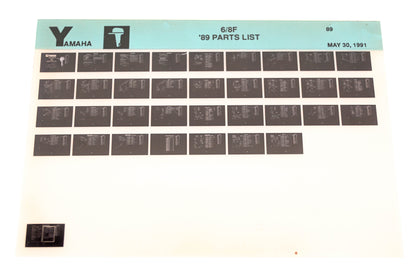 OEM Yamaha LB018-46 1989 6/8F Parts List Microfiche