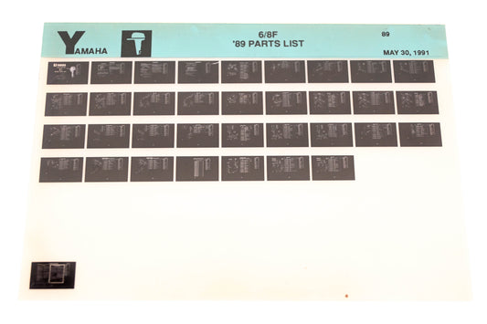 OEM Yamaha LB018-46 1989 6/8F Parts List Microfiche
