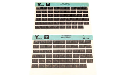 OEM Yamaha LB018-47 1989 L150/L200ETF Parts List Microfiche Lot