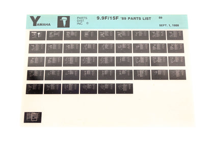 OEM Yamaha LB018-48 1989 9.9F/15F Parts List Microfiche