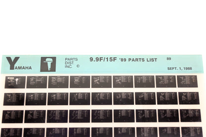 OEM Yamaha LB018-48 1989 9.9F/15F Parts List Microfiche