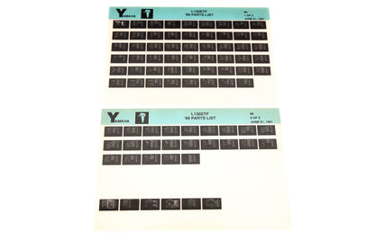 OEM Yamaha LB018-49 1989 L130ETF Parts List Microfiche Lot