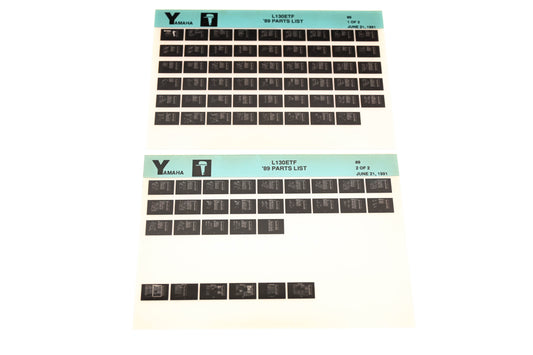 OEM Yamaha LB018-49 1989 L130ETF Parts List Microfiche Lot