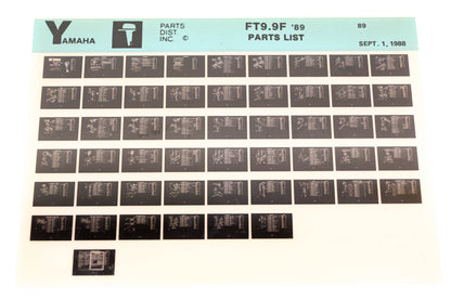 OEM Yamaha LB018-50 1989 FT9.9F Parts List Microfiche
