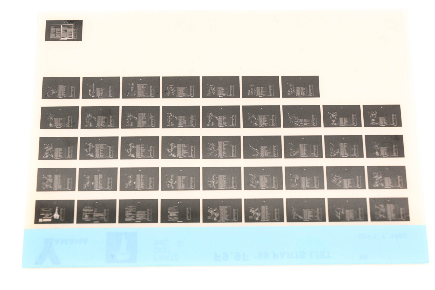 OEM Yamaha LB018-51 1989 F9.9F Parts List Microfiche